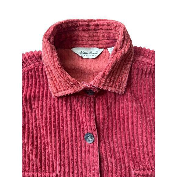 Vintage Eddie Bauer oversize Baggy Chorduroy shirt jacket large - Picture 5 of 11